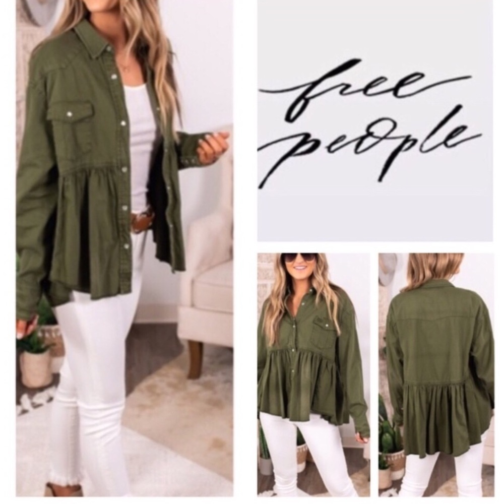 Free People Dylan Babydoll Tunic Top.  NWT.